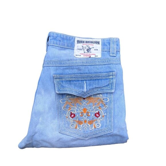 Vintage True Religion Jeans Size 36 STRAIGHT Blue - Picture 3 of 11